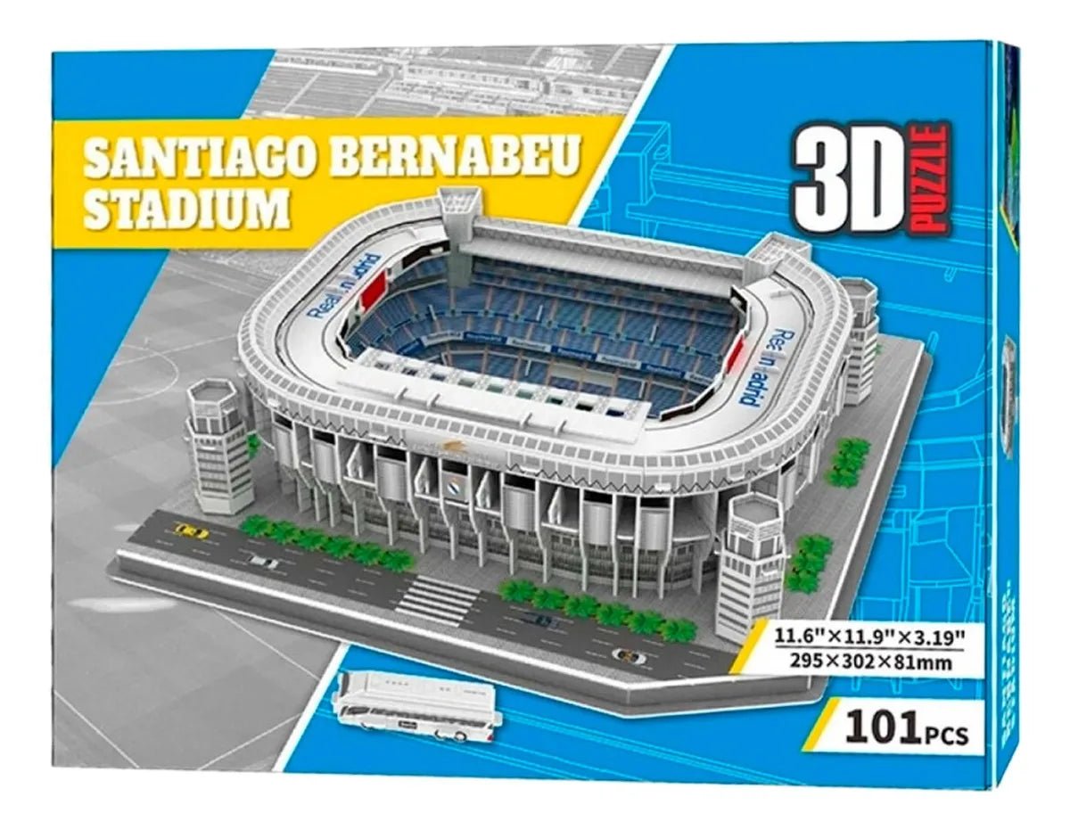 Rompecabezas 3D Juego Familiar Estadio Santiago Bernabéu Real Madrid