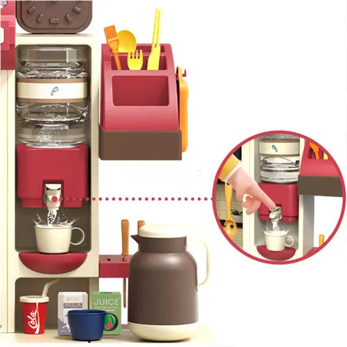 Cocina Infantil Gigante 122 cm ✨ | Luces, Sonido y Vapor 71 piezas 122 cms