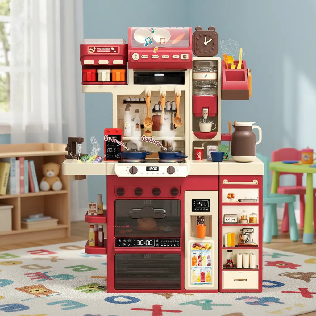 Cocina Infantil Gigante 122 cm ✨ | Luces, Sonido y Vapor 71 piezas 122 cms