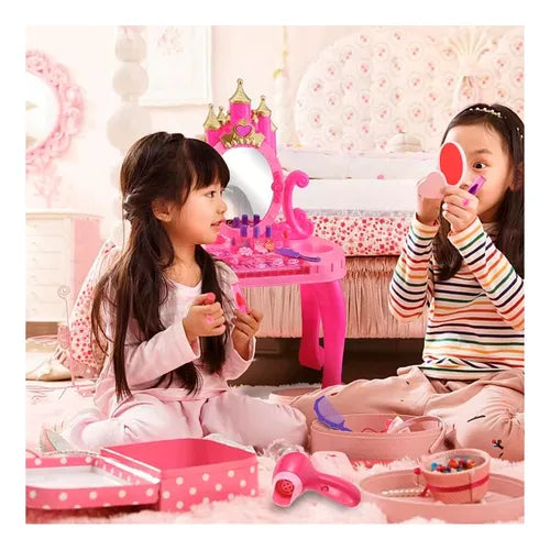 Tocador Juguete Piano para Niña 🎀 | Música y Peinador Completo