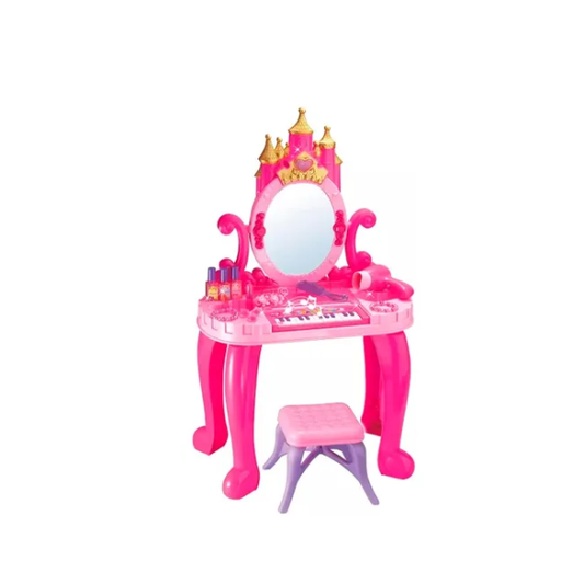 Tocador Juguete Piano para Niña 🎀 | Música y Peinador Completo