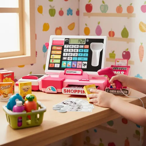 Caja Registradora Infantil con Calculadora y Tarjeta  Juguete Educativo