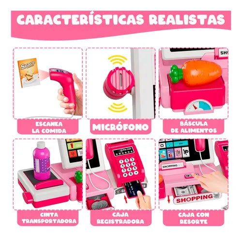 Caja Registradora Infantil con Calculadora y Tarjeta  Juguete Educativo