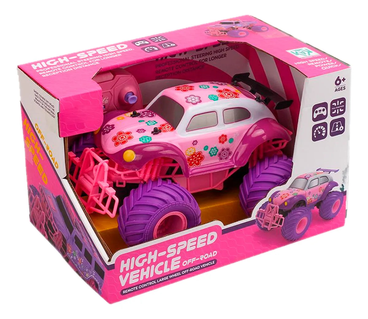 Carro Todoterreno a Control Remoto con Ruedas Grandes Recargable