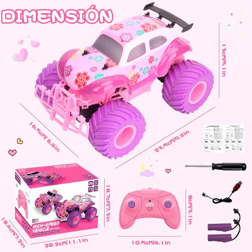 Carro Todoterreno a Control Remoto con Ruedas Grandes Recargable