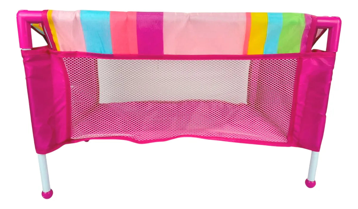 Coche Paseador Moisés + Corral Cuna Juguete Muñecas