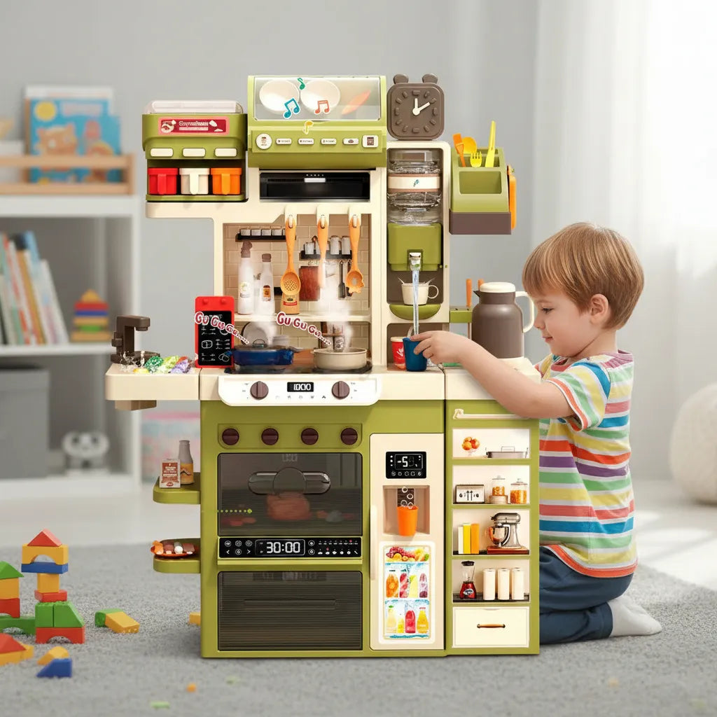 Cocina Infantil Gigante 122 cm ✨ | Luces, Sonido y Vapor 71 piezas 122 cms