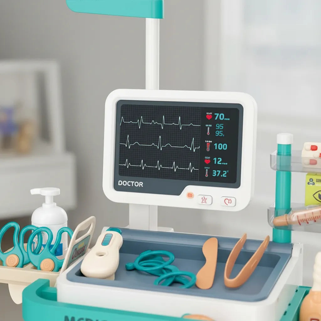 Kit DoctorJuego Carro móvil  26 Pcs con ruedas para organizar y transportar