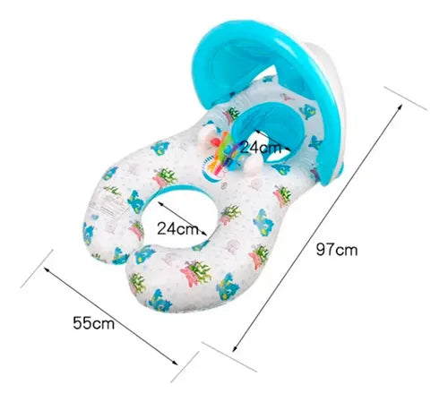 Flotador Piscina  Techo Palmera Shurkby Nino y Adulto 🏝️ | Diversión Sombra