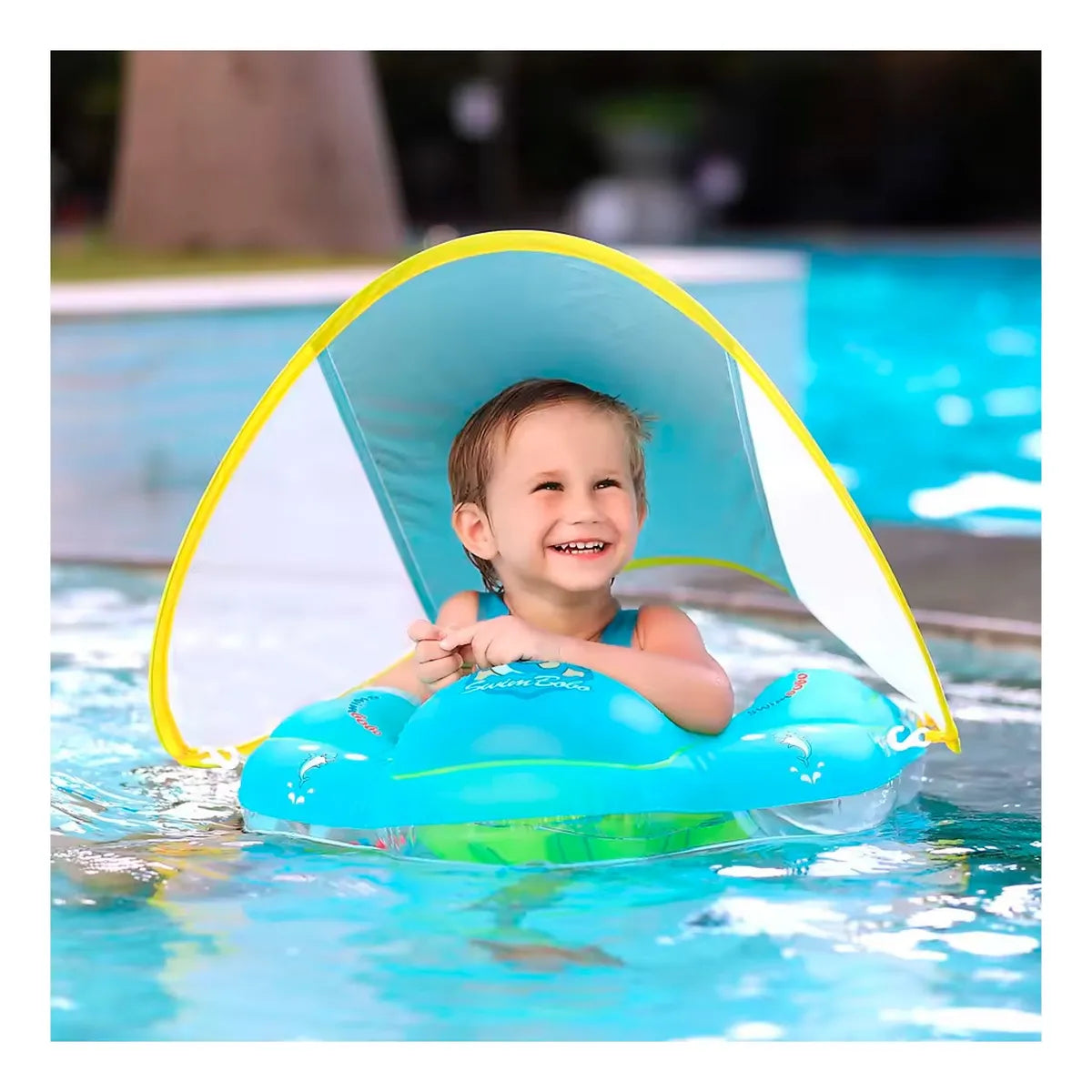 Flotador para Bebé con Techo  Entrenador de Natación Seguro