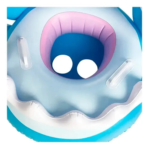 Flotador Inflable Piscina Bebé Niño 🦈 Tiburon Shark  Bote con Techo y Diseño de Tiburón