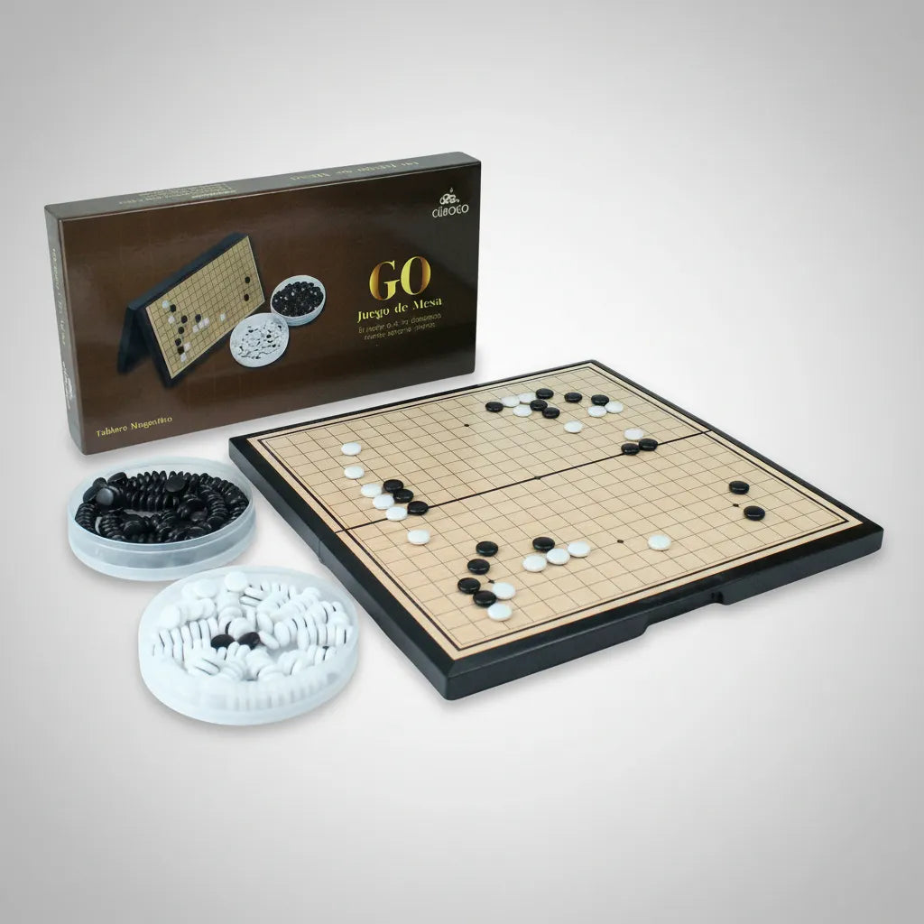 Set Juego  de Mesa Go Weiqi  Gomoku  Tablero Magnético Portatil 28 x 28 cm