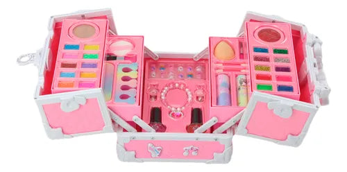 Neceser kit de Maquillaje para Niñas 49 Piezas 🎀  Lavable y Seguro