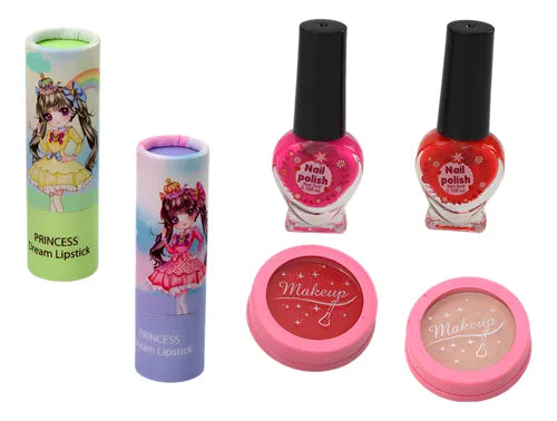 Neceser kit de Maquillaje para Niñas 49 Piezas 🎀  Lavable y Seguro
