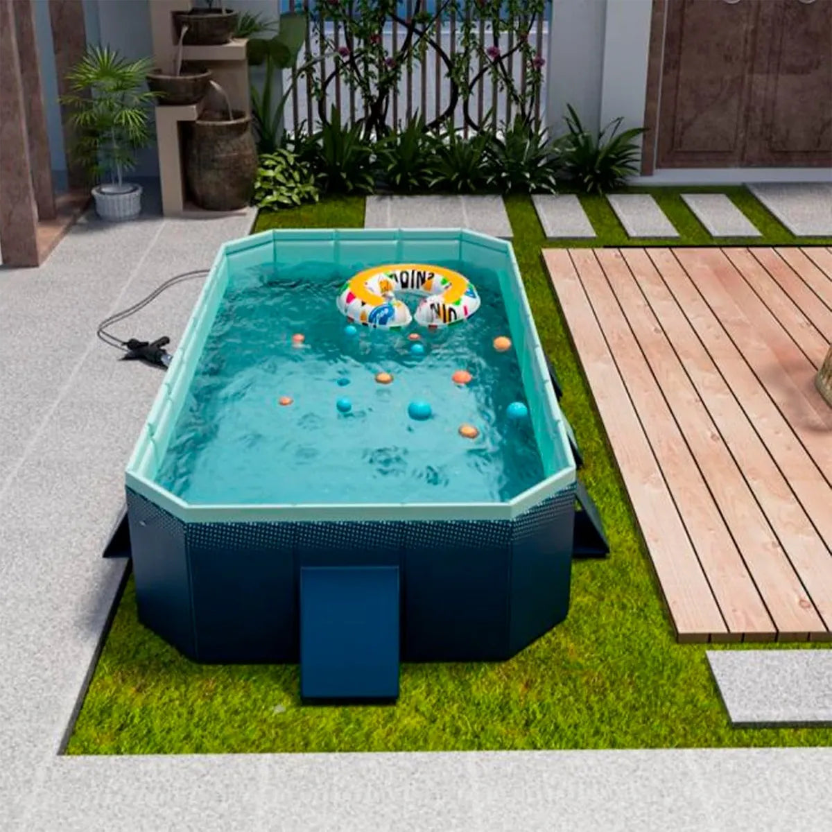 Piscina Plegable Multiuso 160×120×47 cm  Ideal para Toda la Familia