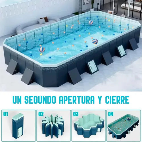 Piscina Portatil  Plegable Familiar 295×165×55 cm Diversión para Todos
