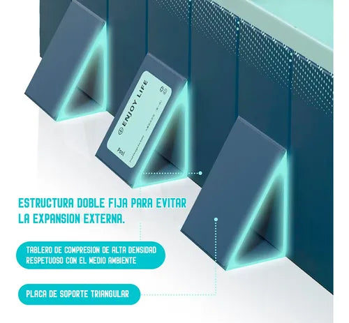 Piscina Portatil  Plegable Familiar 295×165×55 cm Diversión para Todos