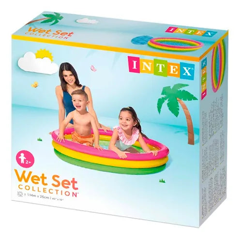 Piscina Inflable Intex Para Niños  114 cm con 100 Pelotas  Diversión Infantil