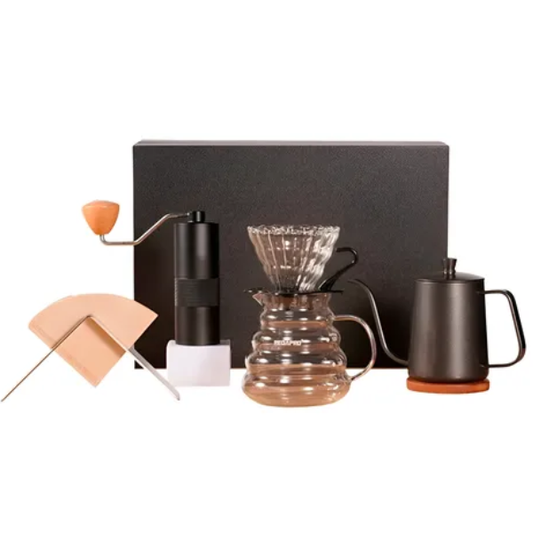 Set X5 Cafetera de Lujo V60 Molino Servidor 40 Filtros