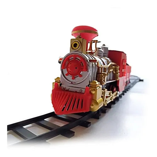 Tren Navideño de Juguete 25 pcs 🎄 | Luces Humo  y Sonidos Reales